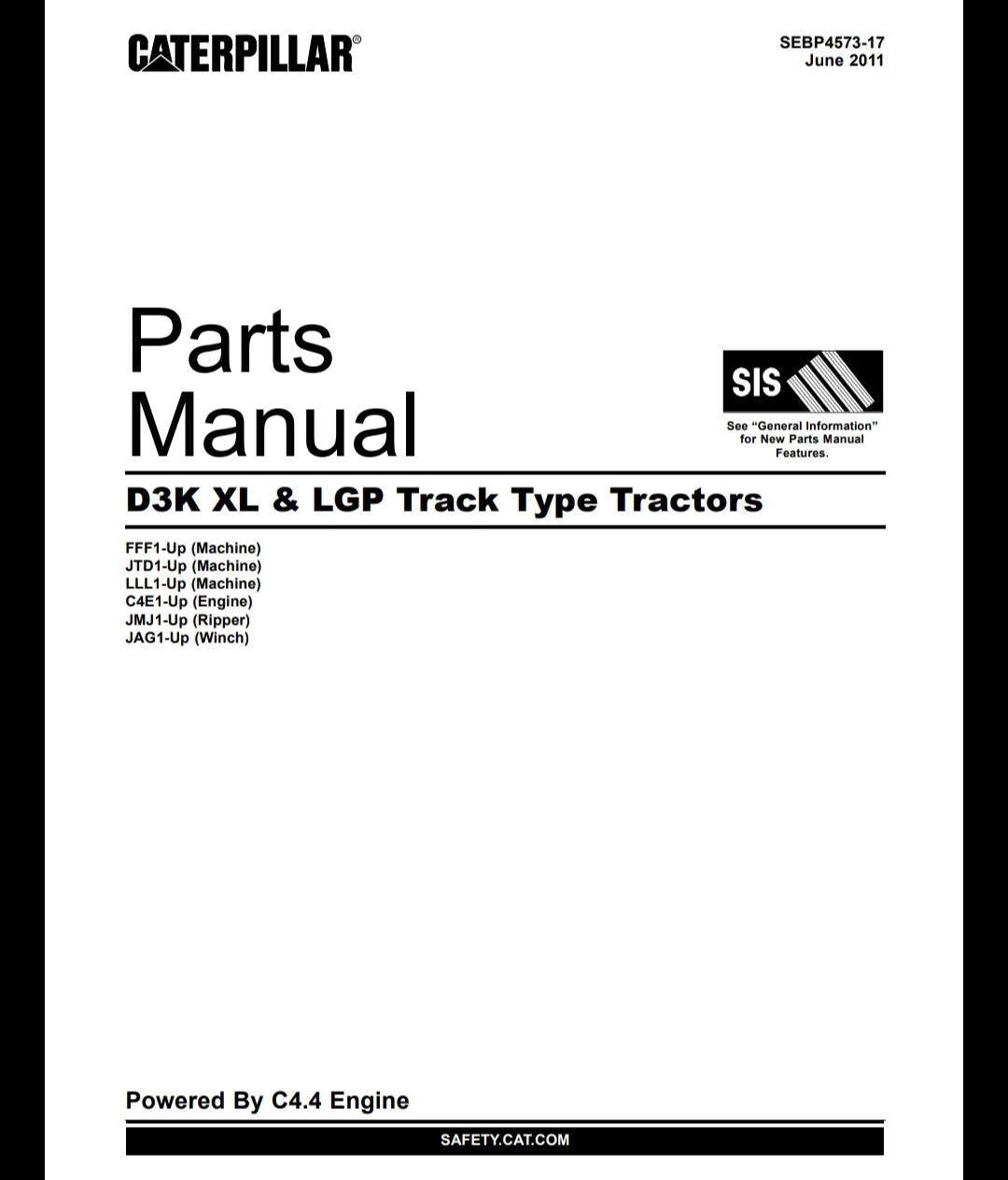 manual de partes caterpillar D3k *XL & LGP