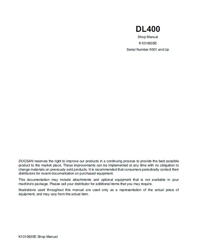 MANUAL DE OPERACIONES CARGADOR FRONTAL DL400