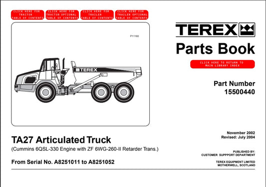 MANUAL DE PARTES CAMION ARTICULADO TA 27