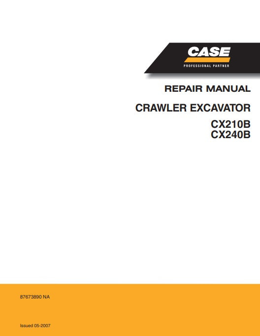 MANUAL DE REPARACIÓN EXCAVADORA CX210B CX240B