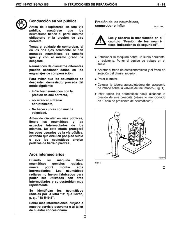 MANUAL DE REPARACIÓN MINI EXCAVADORA DE LLANTAS WX145-WX165-WX185