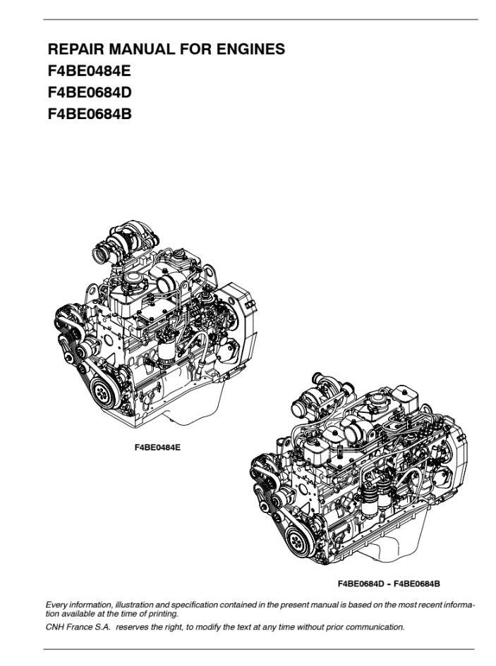 MANUAL DE REPARACIÓN MOTOR  F4BE0484E F4BE0684D F4BE0684B