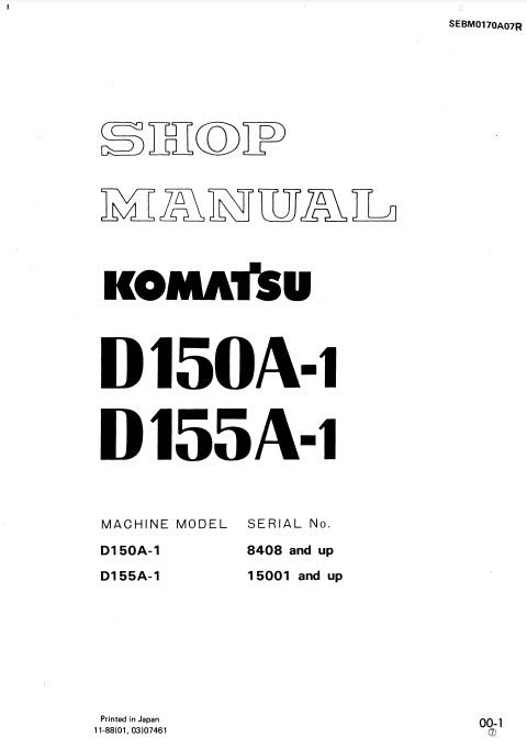 MANUAL DE SERVICIOS BULLDOZER D150A-1 D155A-1