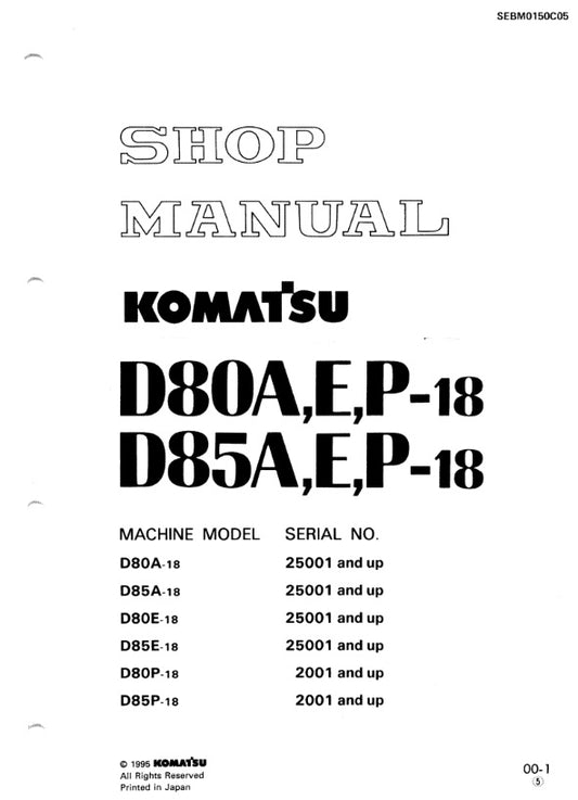 MANUAL DE SERVICIOS BULLDOZER D80A,A,E,P-18 D85A,E,P-18