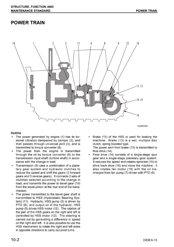 MANUAL DE SERVICIOS BULLDOZER D85EX-15 D85PX-15