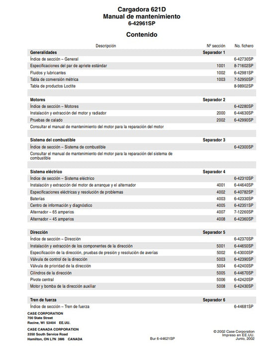 MANUAL DE SERVICIOS CARGADOR FRONTAL 621D