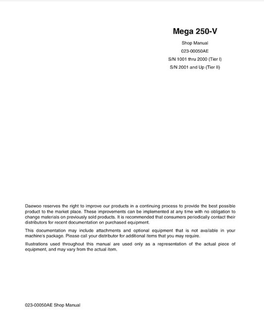 MANUAL DE SERVICIOS CARGADOR FRONTA M250-V