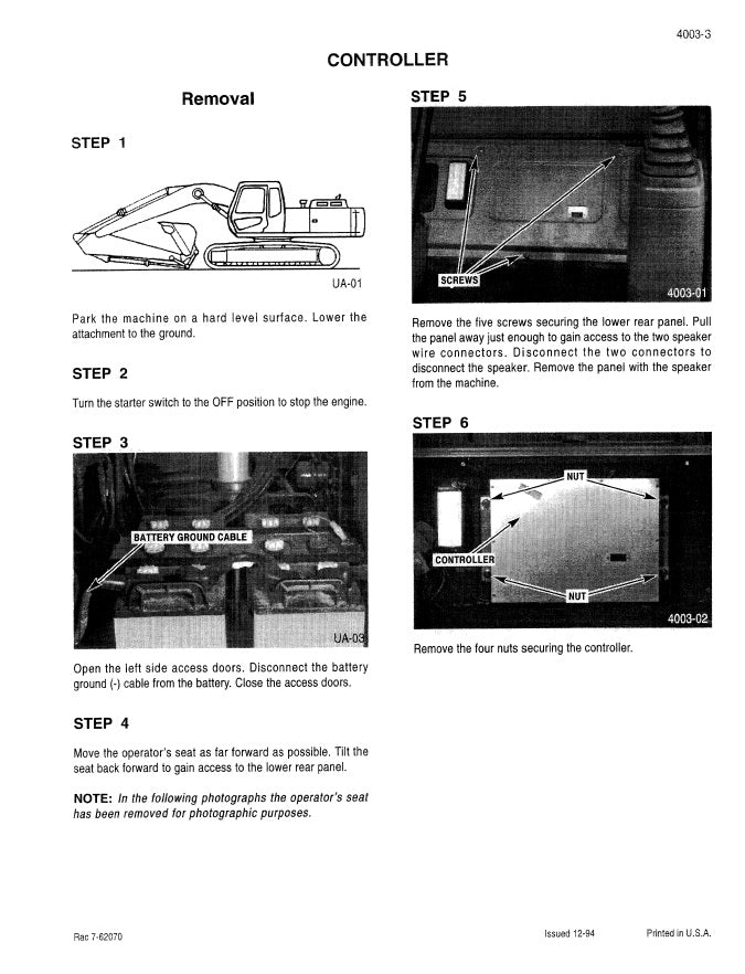 MANUAL DE SERVICIOS EXCAVADORA 9020B