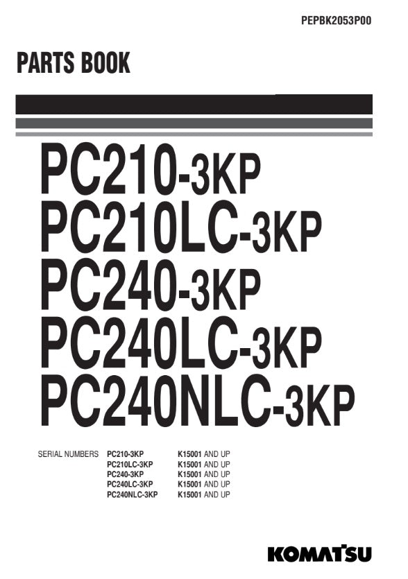 MANUAL DE SERVICIOS EXCAVADORA PC210-3KP PC210LC-3KP PC240-3KP PC240LC-3KP PC240NLC-3KP