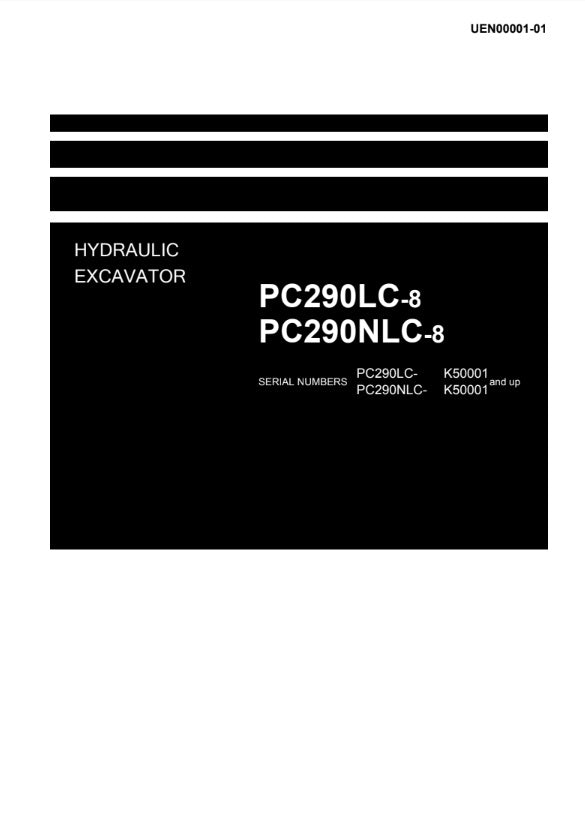 MANUAL DE SERVICIOS EXCAVADORA PC290LC-8 PC290NLC-8