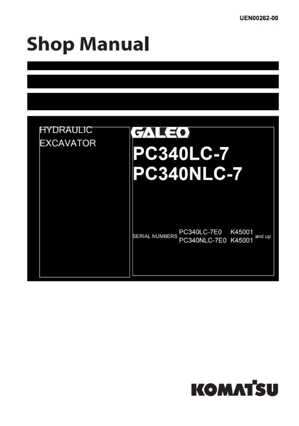 MANUAL DE SERVICIOS EXCAVADORA PC340LC-7 PC340NLC-7