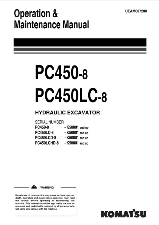 MANUAL DE SERVICIOS EXCAVADORA PC450-8 PC450LC-8