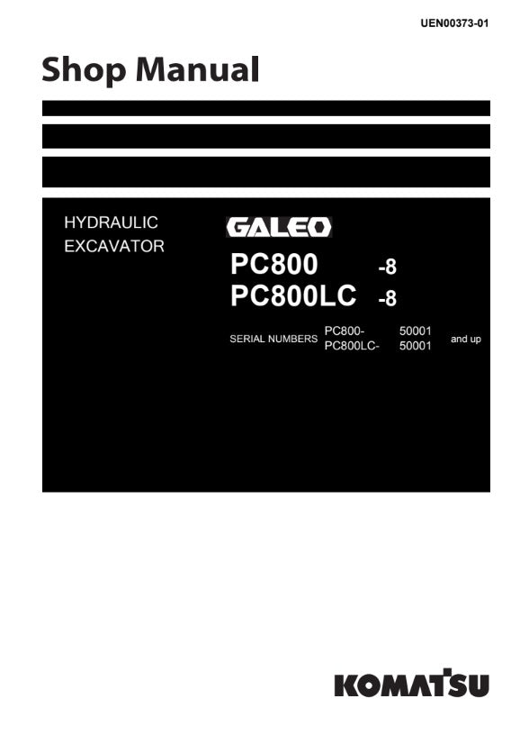 MANUAL DE SERVICIOS EXCAVADORA PC800 -8 PC800LC -8