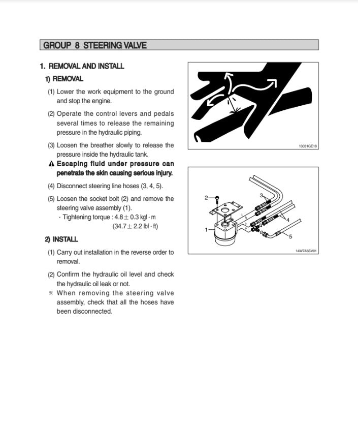 MANUAL DE SERVICIOS EXCAVADORA R170W-9