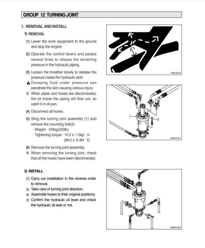 MANUAL DE SERVICIOS EXCAVADORA R200W-7