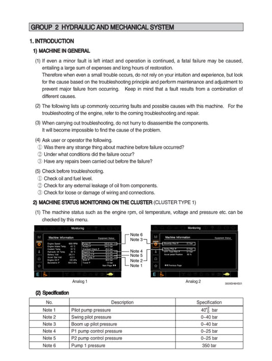 MANUAL DE SERVICIOS EXCAVADORA R300LC-9SH