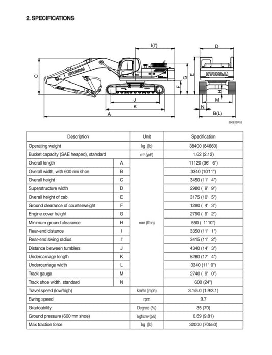 MANUAL DE SERVICIOS EXCAVADORA R390LC-9