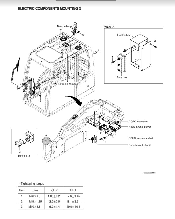MANUAL DE SERVICIOS EXCAVADORA RB220LC-9S