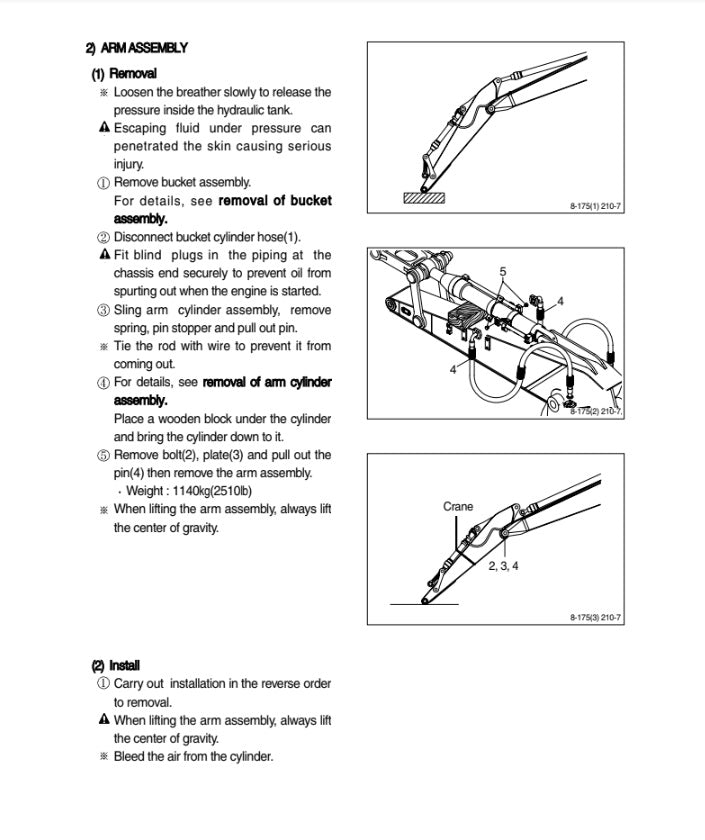 MANUAL DE SERVICIOS EXCAVADORA RD340LC-7