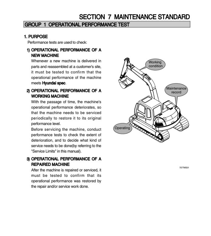 MANUAL DE SERVICIOS EXCAVADORA RD80-7