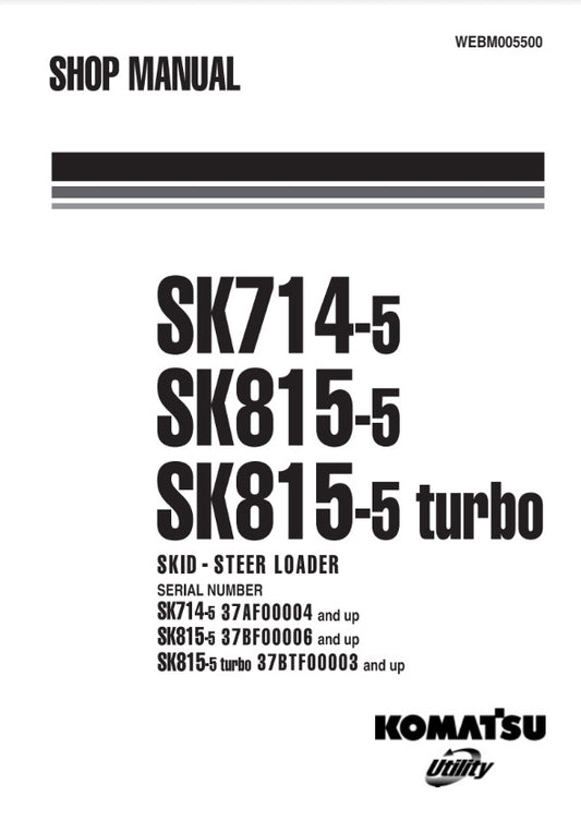 MANUAL DE SERVICIOS MINI CAGADOR SK714-5 SK815-5 SK815 TURBO