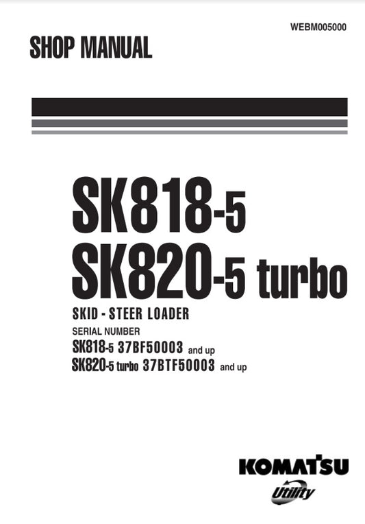 MANUAL DE SERVICIOS MINI CARGADOR SK818-5 SK820-5 TURBO
