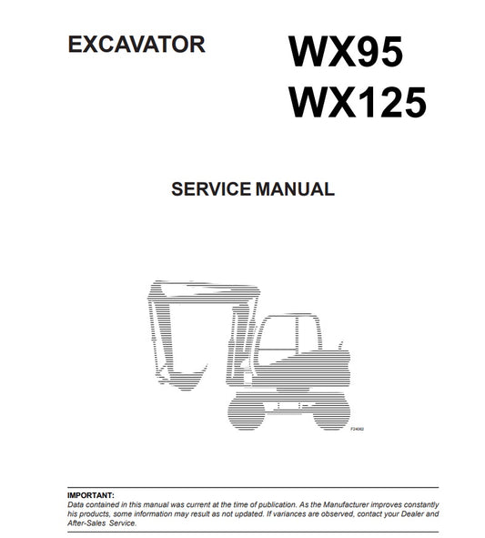 MANUAL DE SERVICIOS MINI EXCAVADORA DE LLANTAS WX95 WX125