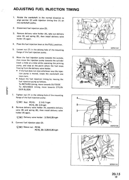 MANUAL DE SERVICIOS MINI EXCAVADORA  PC10-7 PC15-3 PC20-7