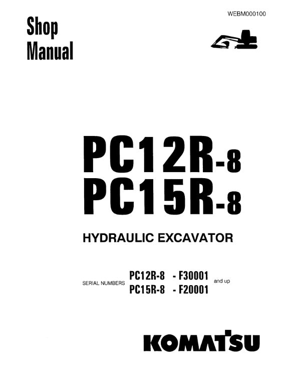 MANUAL DE TALLER MINI EXCAVADORA PC12R-8 PC15R-8