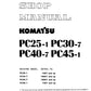 MANUAL DE SERVICIOS MINI EXCAVADORA PC25-1 PC40-7 PC30-7 PC40-7 PC45-1