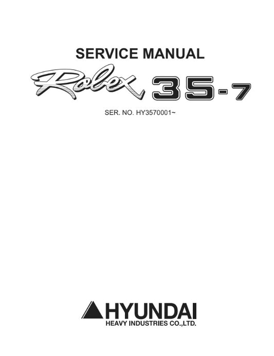 MANUAL DE SERVICIOS MINI EXCAVADORA R35-7