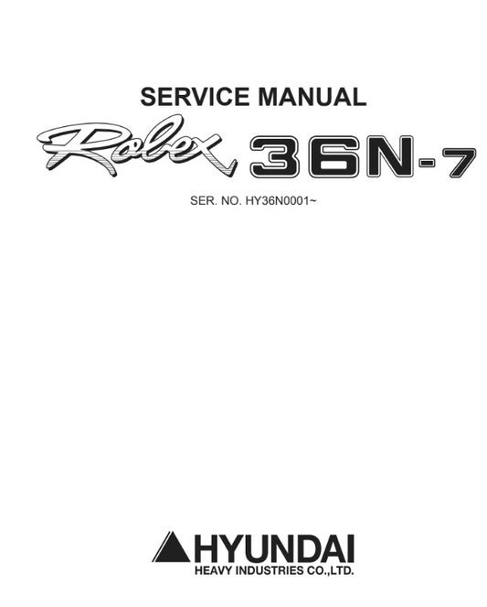 MANUAL DE SERVICIOS MINI EXCAVADORA R36N-7