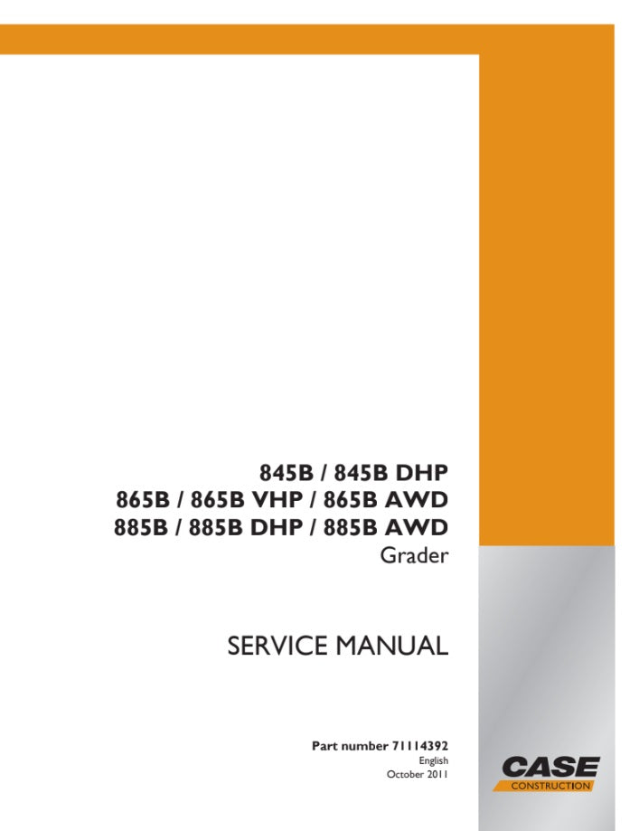 MANUAL DE SERVICIOS MOTONIVELADORA 845B / 845B DHP 865B / 865B VHP / 865B AWD 885B / 885B DHP / 885B AWD