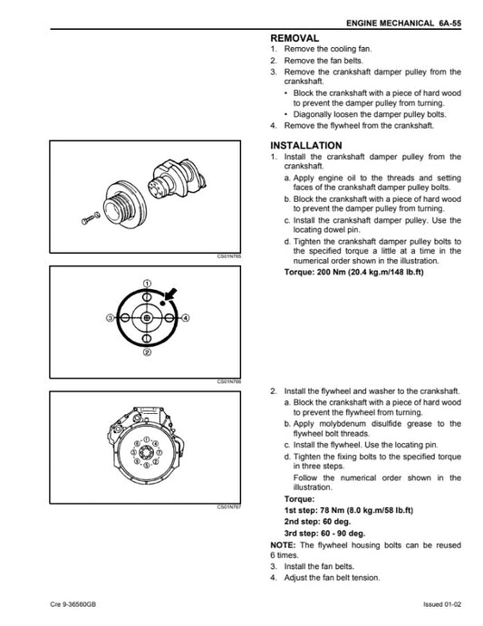 MANUAL DE SERVICIOS MOTOR 6HK1 ISUZU