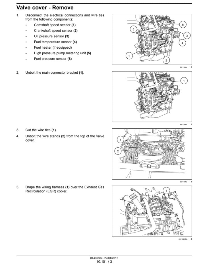 MANUAL DE SERVICIOS MOTOR F5DFL413A / F5DFL413A / F5DFL413B / F5DFL413C/ F5DFL413D / F5DFL413D / F5HFL413A / F5HFL413B / F5HFL413B / F5HFL413C Tier 4a