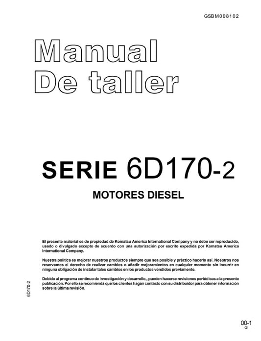 MANUAL DE SERVICIOS MOTOR SERIE 6D170-2