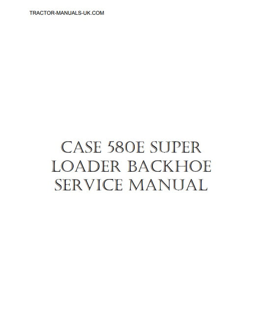 MANUAL DE SERVICIOS RETROCARGADORA 580SE