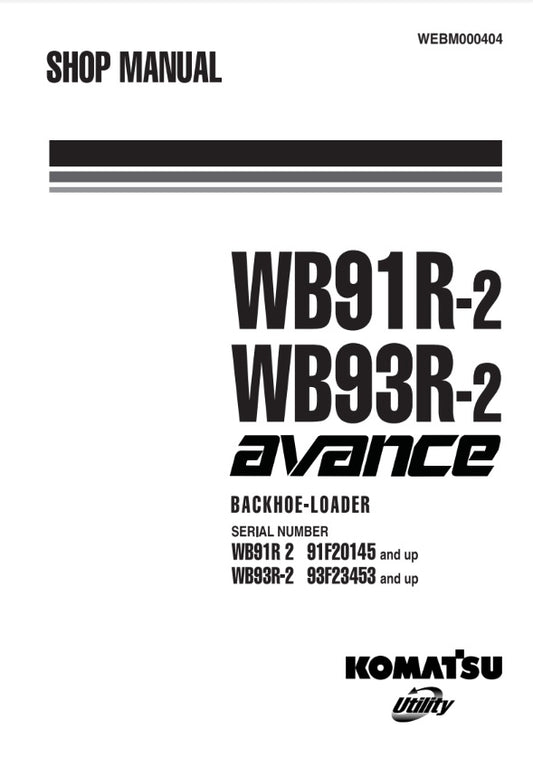 MANUAL DE SERVICIOS RETROEXCAVADORA WB91R-2 WB93R-2