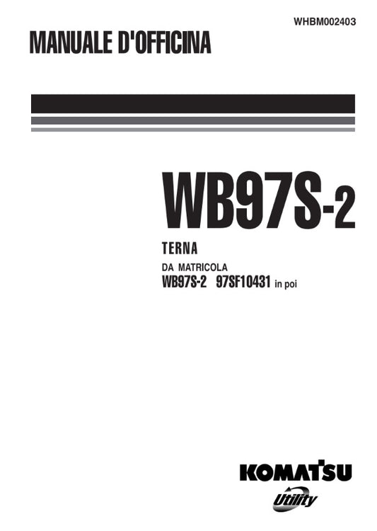 MANUAL DE SERVICIOS RETROEXCAVADORA WB97S-2