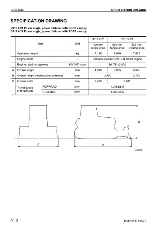 MANUAL DE SERVICIOS TRACTOR DE CADENAS D31EX PX-21 D37EX PX-21