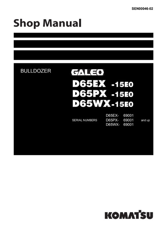 MANUAL DE SERVICIOS TRACTOR DE CDENAS D65EX-15E0  D65PX-15E0  D65WX-15E0