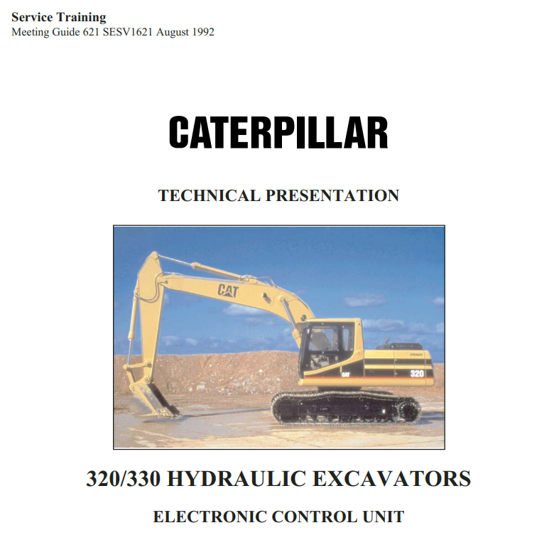 Manual Capacitación de Servicio Técnico de la ECU Excavadora Caterpillar 320, 330