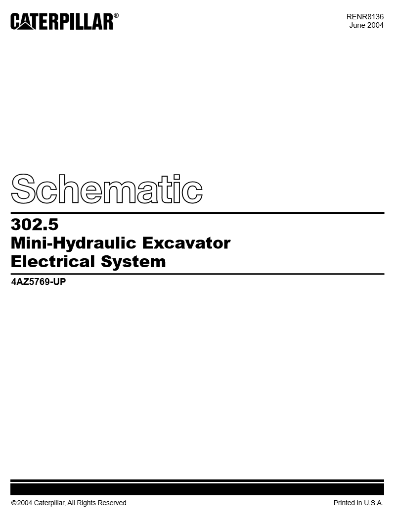 Manual Diagrama Electrico Excavadora Caterillar 302.5
