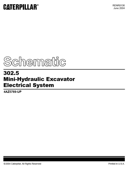 Manual Diagrama Electrico Excavadora Caterillar 302.5