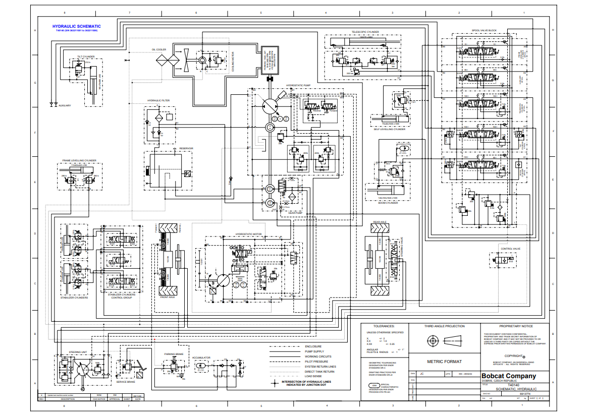 Manual Diagrama Eléctrico Telehandler Bobcat T40140 T40170