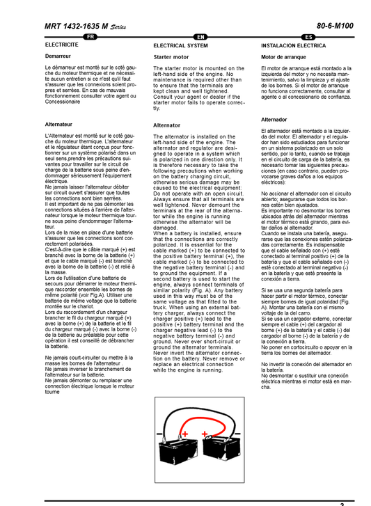 Manual Diagrama Electrico Telehandler ManiTou M100-MRT-1432-1635