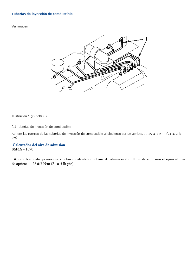 Manual Especificaciones de Motor Caterpillar 3066