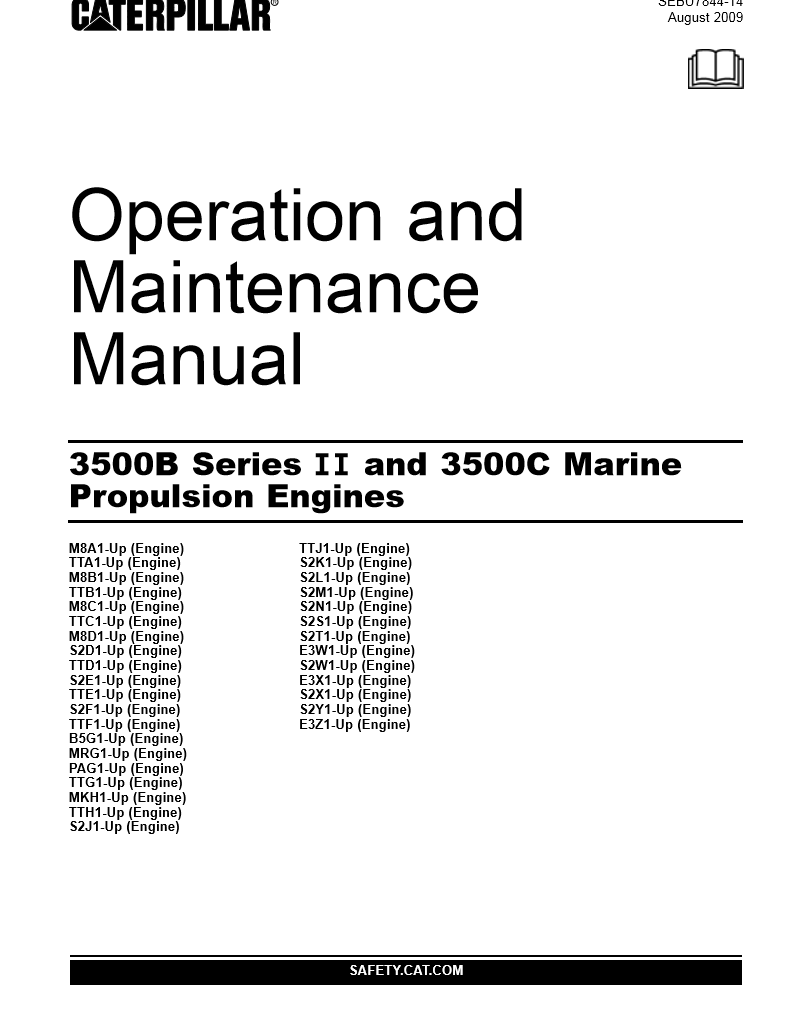 Manual Operacion y Mantenimiento Motor Caterpillar 3500B Series II - 3500C