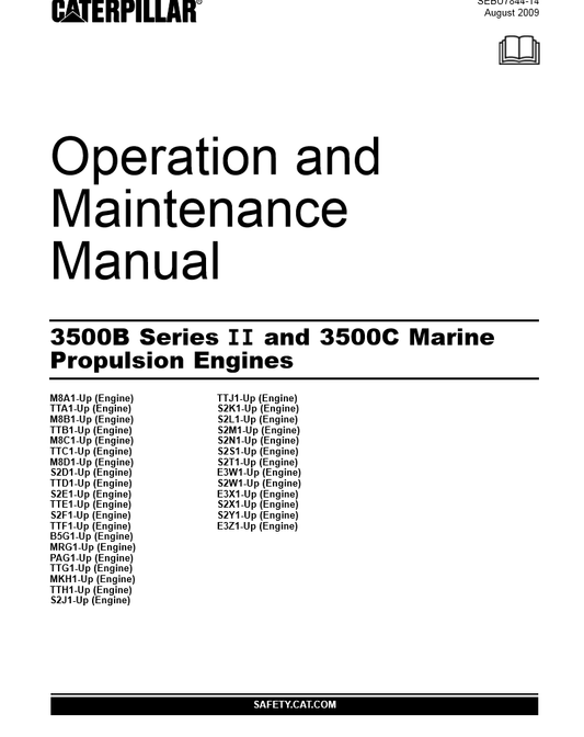 Manual Operacion y Mantenimiento Motor Caterpillar 3500B Series II - 3500C