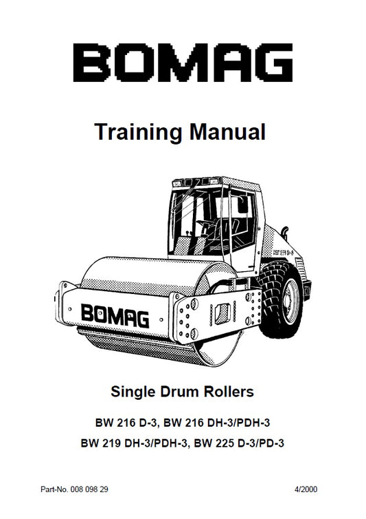 Manual de Entrenamiento Bomag BW 216 D-3, BW 216 DH-3/PDH-3 - BW 219 DH-3/PDH-3, BW 225 D-3/PD-3